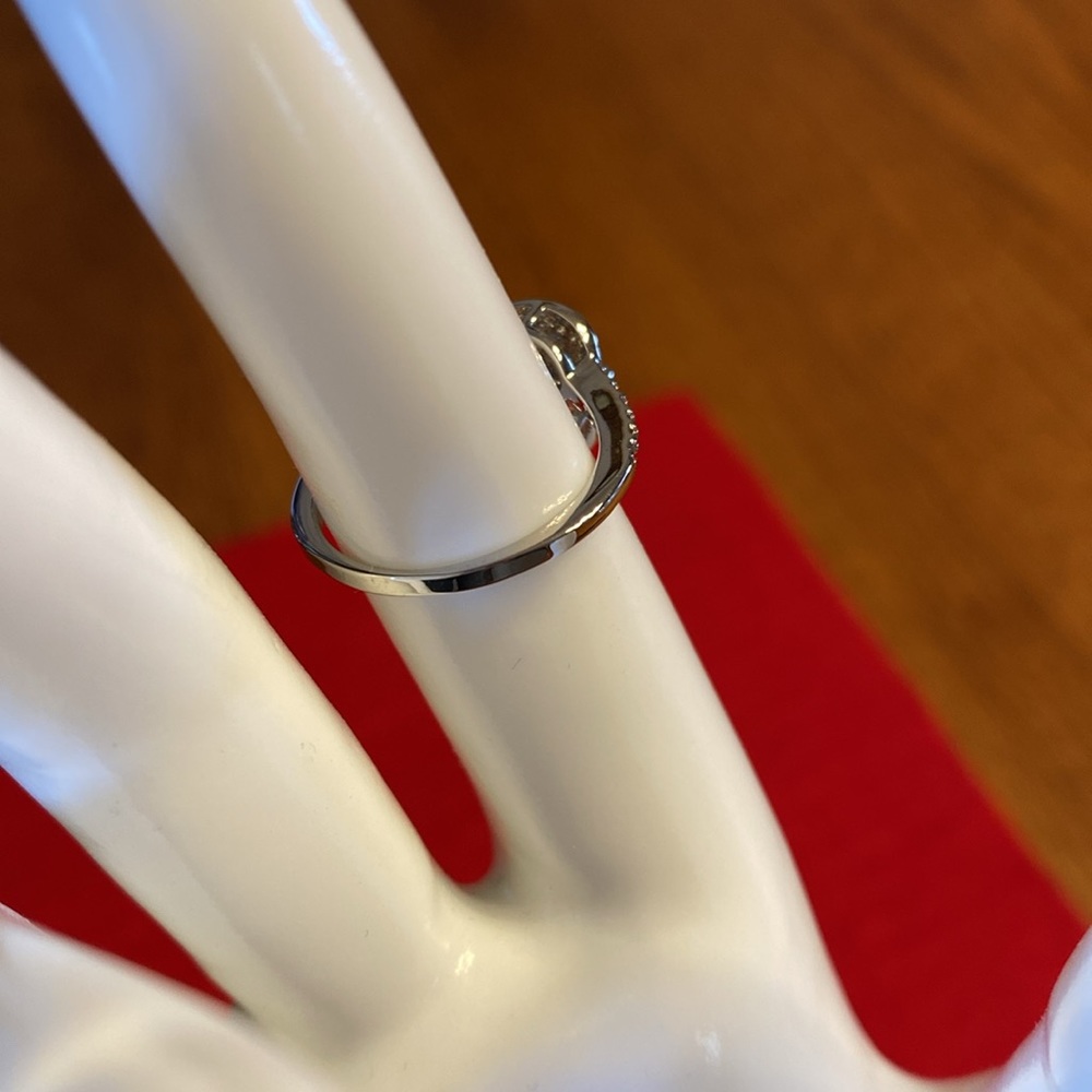 Yellow Stone and Silver Tone Setting Ring Size 6 New - Picture 7 of 14